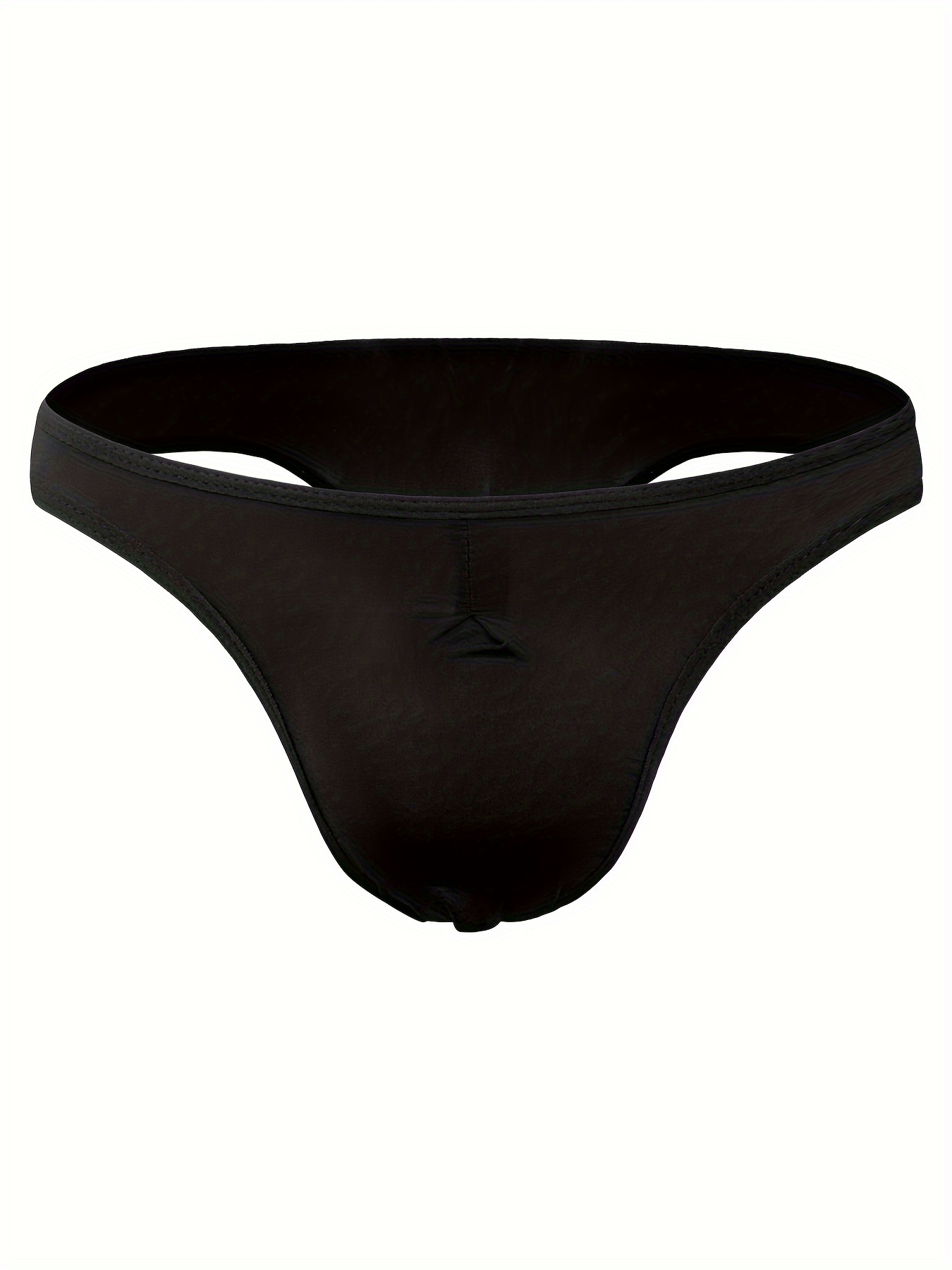 QAZXD Men's Underwear Ice Silk Mesh Breathable Thongs Buy 2 Get 1 Free（Dark  Gray，M）