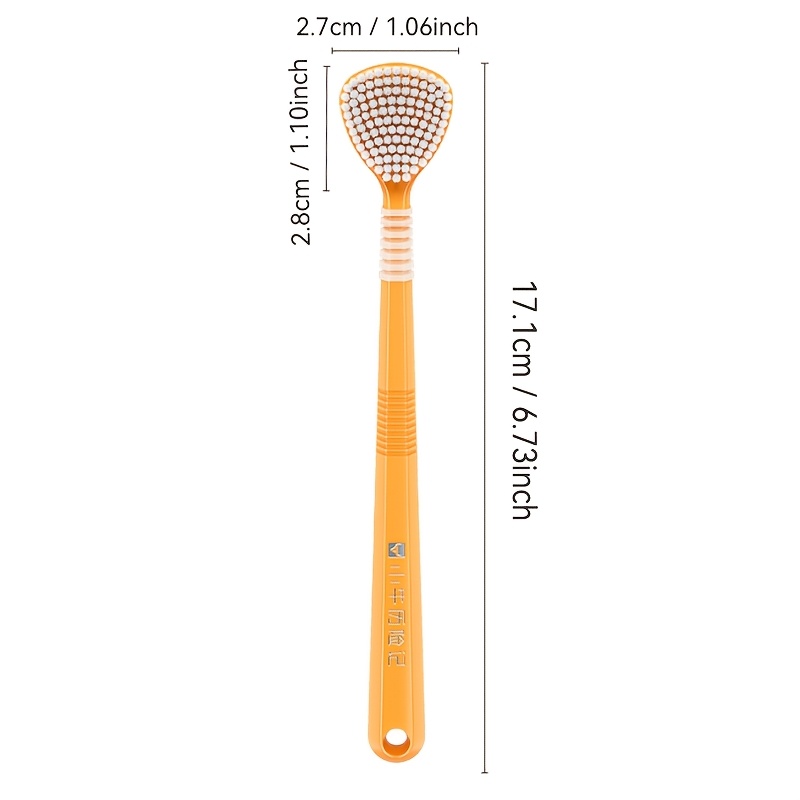 Flexible Head Adult Manual Tongue Brush with Ergonomic Handle