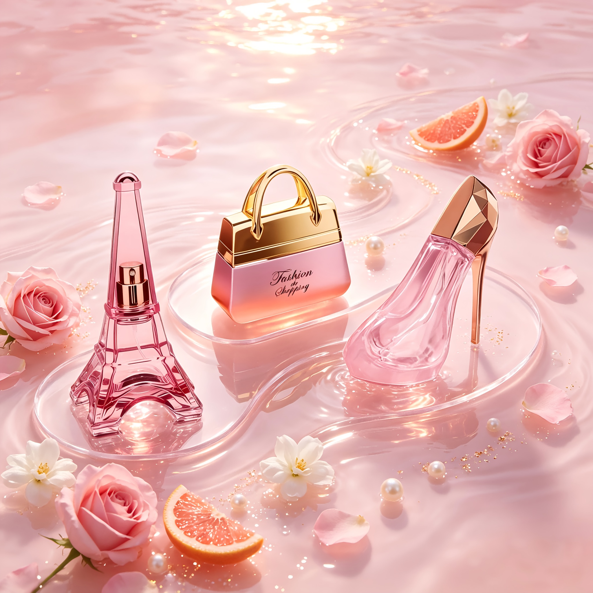 Image of 3pcs Set Tone Ladies Perfume++ Sweet Floral And Fruity Mixed Fragrance, Exquisite , Suitable For Ladies' Daily And Dating. Perfume Concentration 5%-15%, Lasting 3-. Hair Fragrance