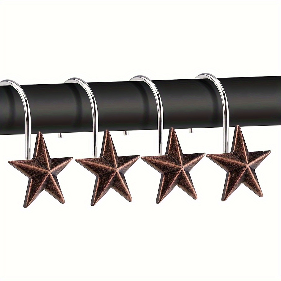 

12pcs Star Charm Hooks, Decorative Hook For Rod, Window Rob Hook, Accessories, Ramadan Decor