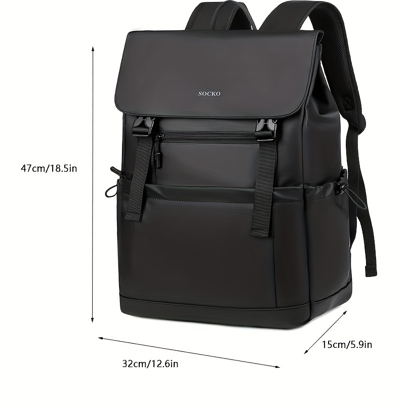 Stylish Men's Large Capacity Backpack - Perfect for Daily Commute, Business Travel & Casual Outings | Durable Fabric, No Battery Required