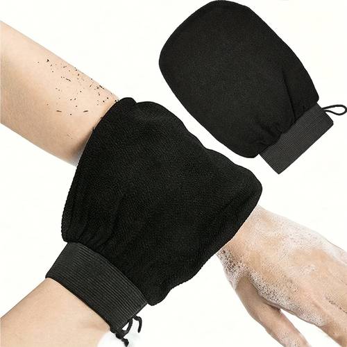 1 exfoliating glove premium body exfoliating glove double sided body scrub glove dead skin removal glove unisex scrub bath exfoliating shower glove deep exfoliating glove leaves skin smooth and bath skincare product