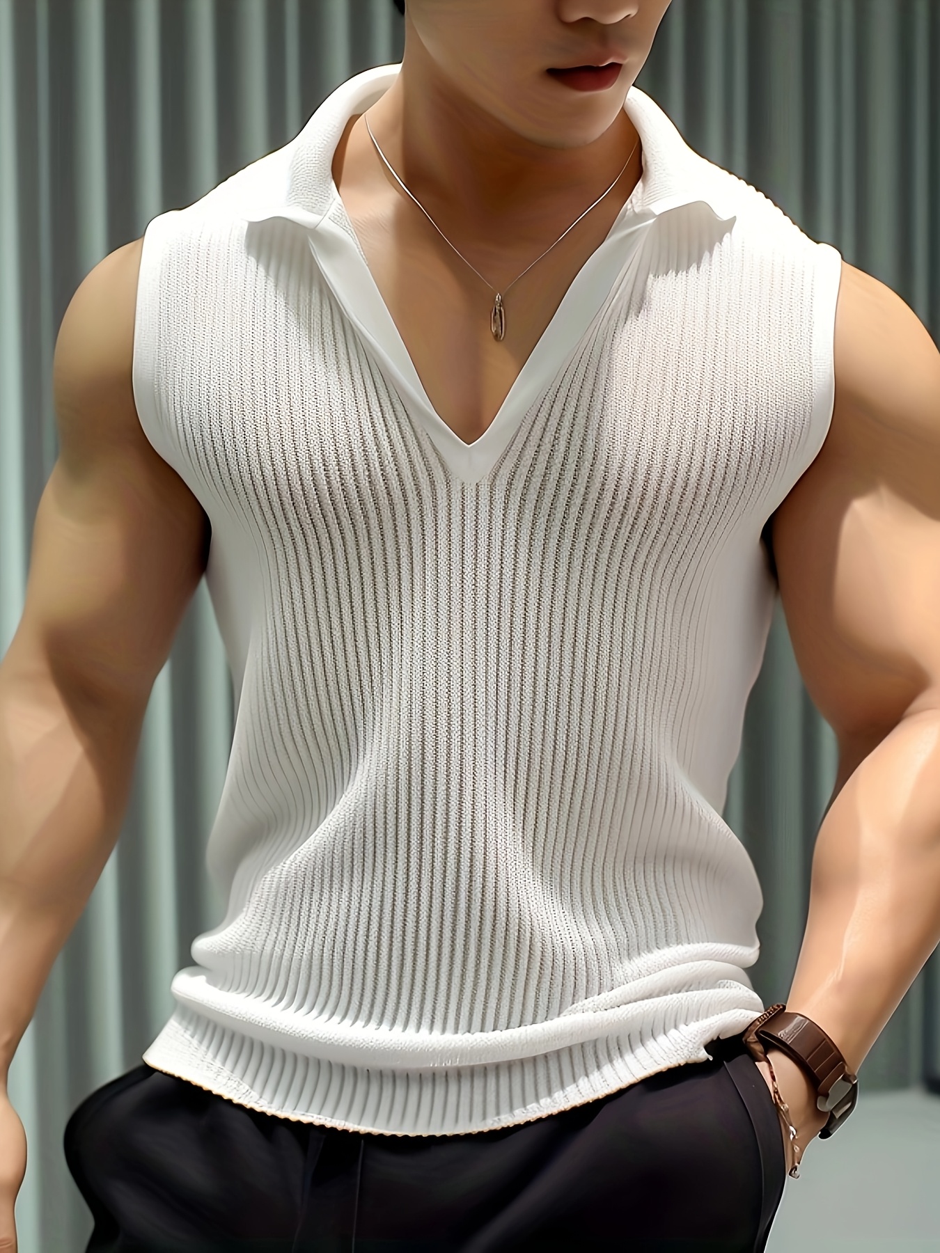 Men's Sexy Casual Loose Knit Vest Style