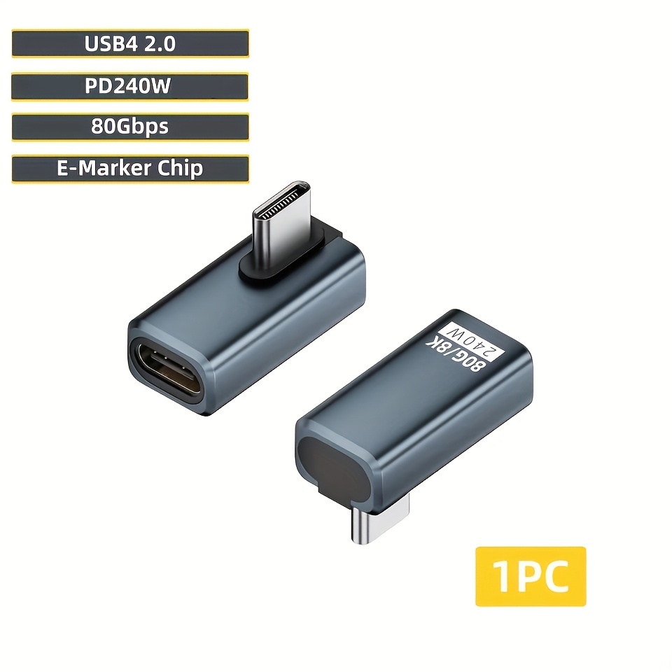 High-Speed 80Gbps USB 4.0 Type C Charging Adapter