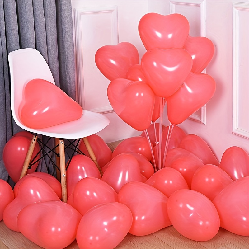20pcs Valentines Day Love Heart Shaped Balloons Wedding And Birthday