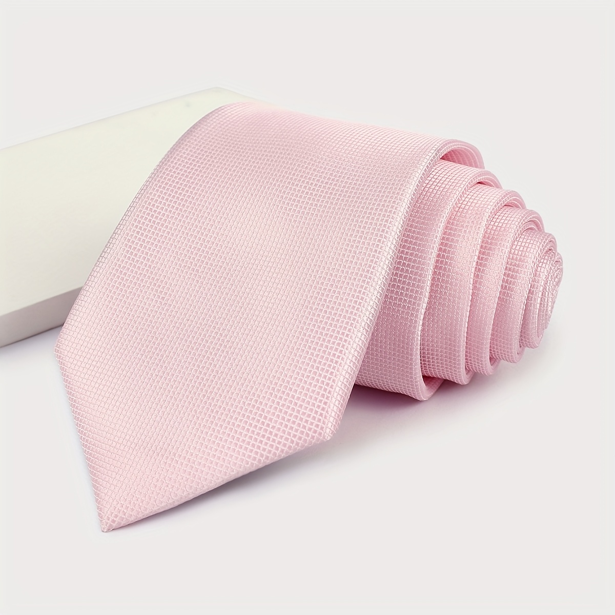TEMU A Solid Color Pattern Tie, High-end And Fashionable 7cm Suit Tie, Suitable For Business, Wedding, Casual And Versatile Occasions Christmas Gift
