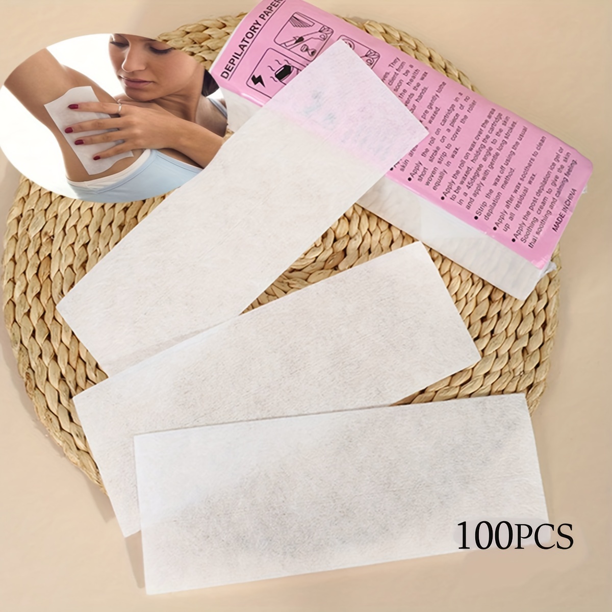 

100pcs/set Disposable Hair Removal Wax Paper Honey Wax Special Paper For Hair Removal