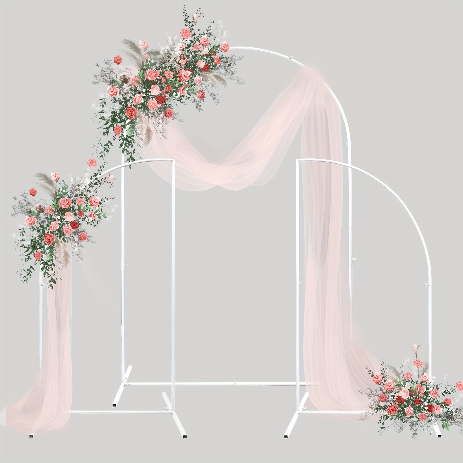 

Metal Arch Backdrop Stand Wedding Arch Stand Square Wedding Door Arch Frame For Ceremony Anniversary Birthday Party Celebration