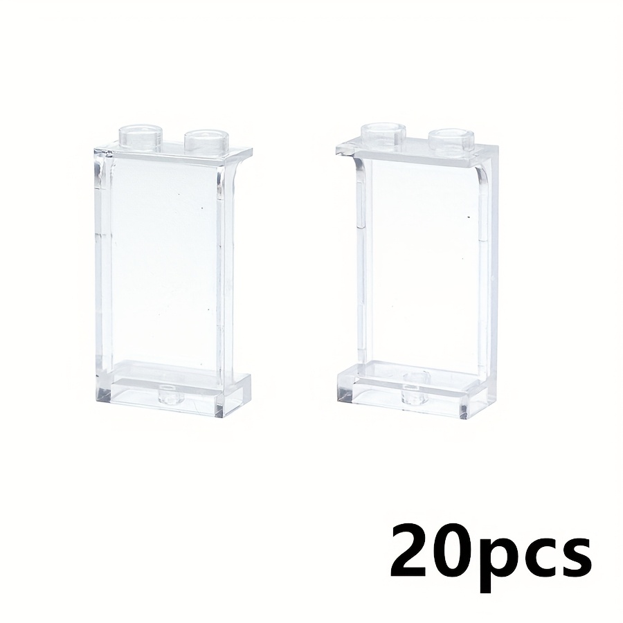 Image of 20pcs Of Moc 1x2x3 Transparent Windows, Wall Panels, 1*2*3 Creative Brick Toys, Building Block Accessories, Compatible Building Block Parts 87544.