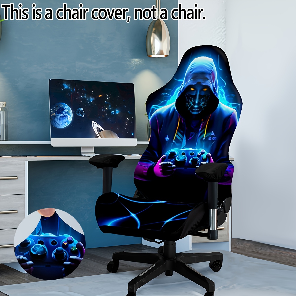 TEMU Office And Gaming Chair Covers, Style, High-elastic Washable Office Chair Cover Set, Suitable For Gaming Chairs, Home And Office Decor