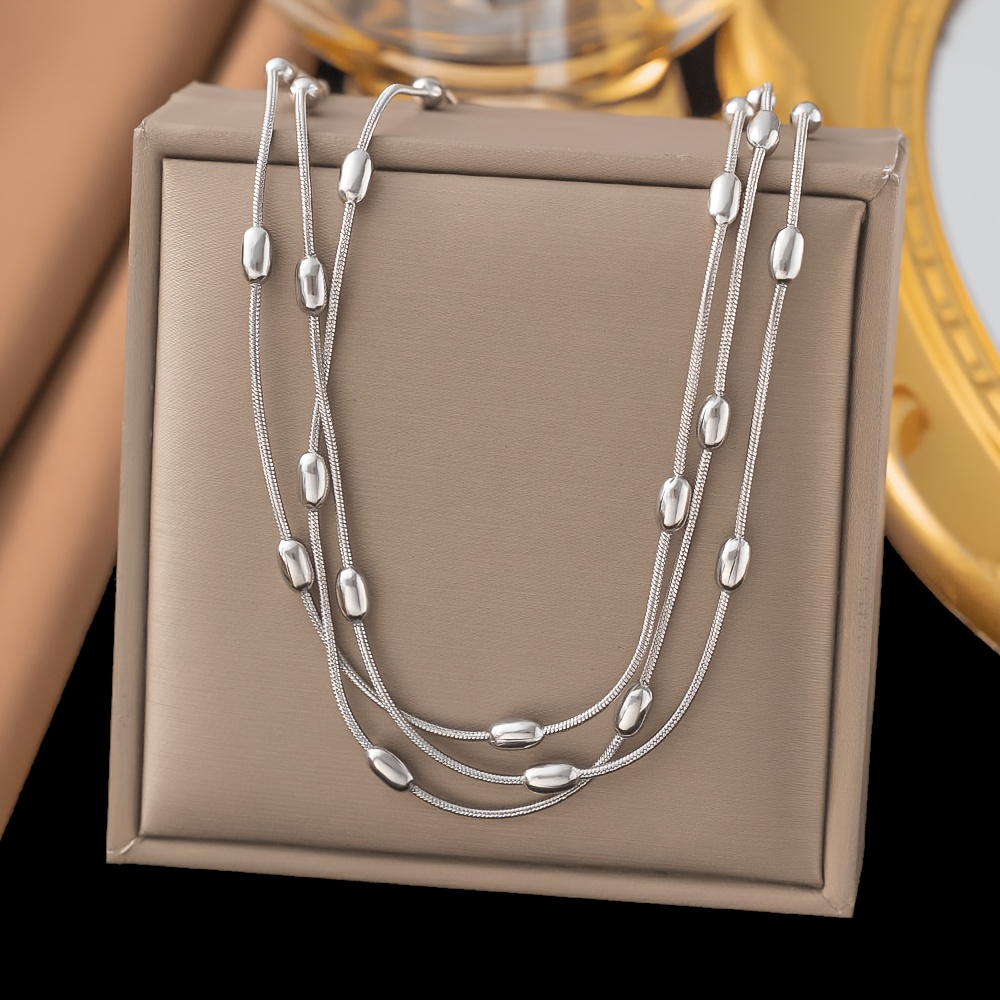 Women's Three-layer Layered Collarbone Chain Necklace, Vintage Style