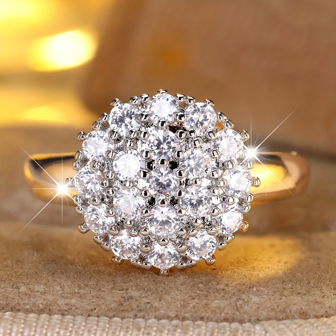 E-shop Eleganter kugelförmiger, ultra-glitzernder Stilring für den , Partys, Brautkleider