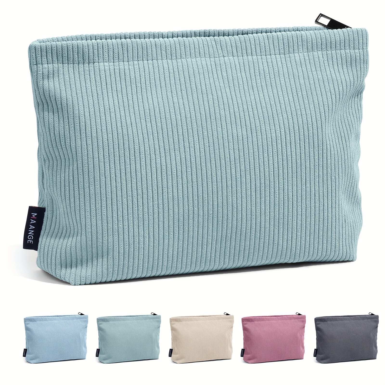 E-shop MAANGE Modische Einfache Damenhandtasche Kosmetiktasche Große Kapazität Aufbewahrungstasche Make-up-Tasche Reißverschluss Öffnung Tägliche