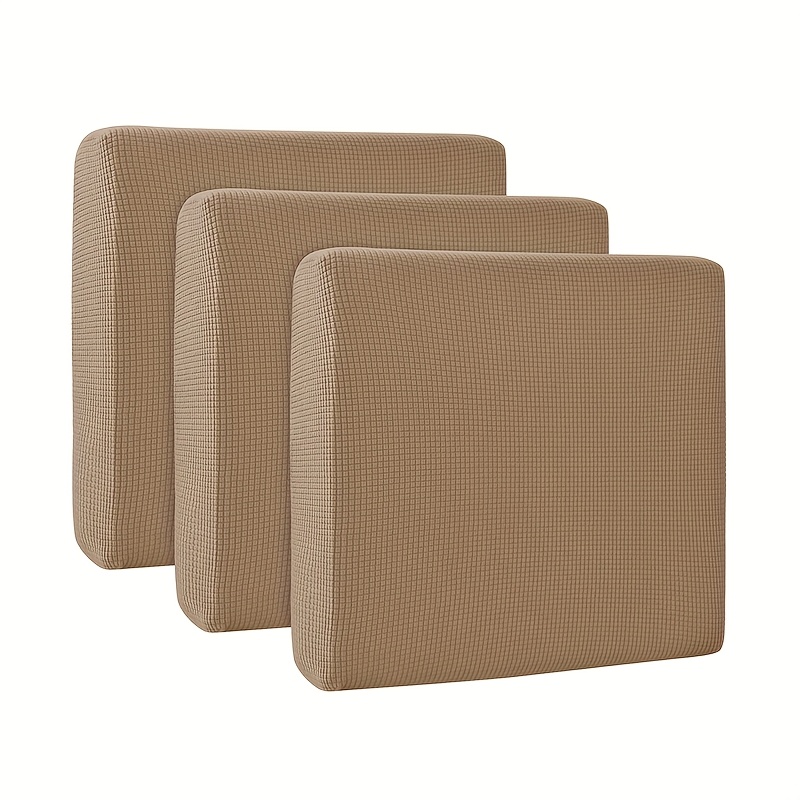 TEMU 1/2/3pcs Housse de coussin de canapé en velours d'orge élastique, housse anti-poussière pour coussin de canapé, coussin éponge non inclus