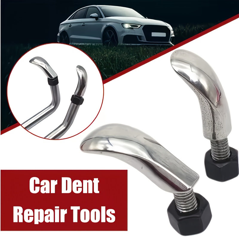 E-shop 2 UDS Auto Dellen Reparatur Werkzeug 360° Lenkrad Konvertierungskopf, Universal Auto Dellen Reparatur Kopf, Universal Horn, Edelstahl Material