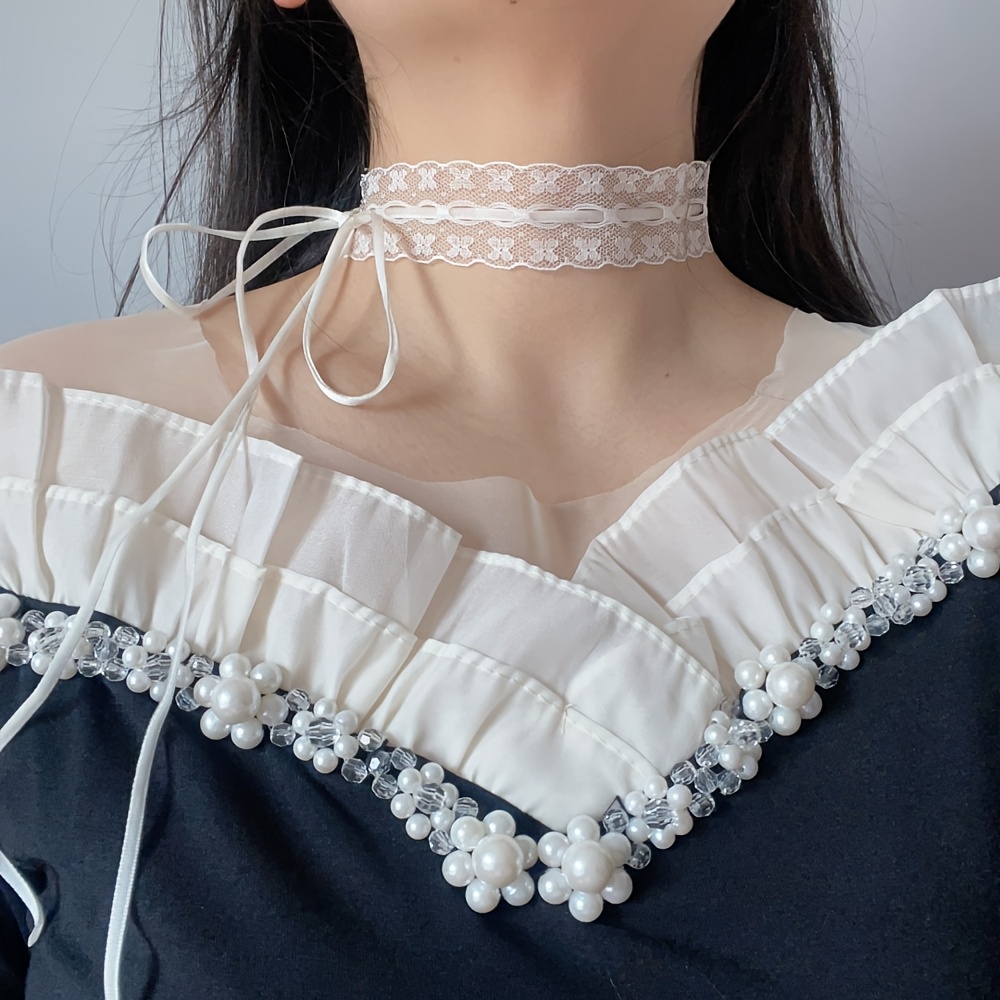 choker white lace sold on Temu United States