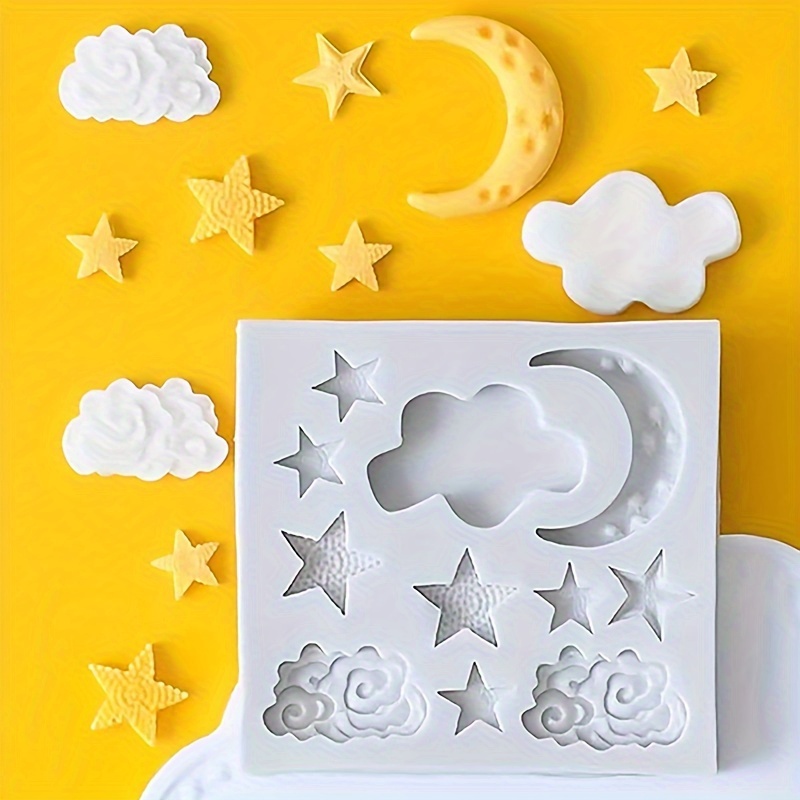 

1pc Moon Star Cloud Decoration Mold Silicone Mold Diy Mold Eid Al-adha Mubarak