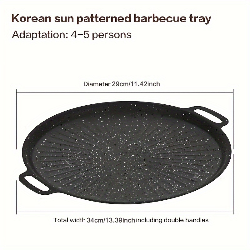 korean bbq grill pan cast iron non stick   design suitable for indoor and outdoor use details 7