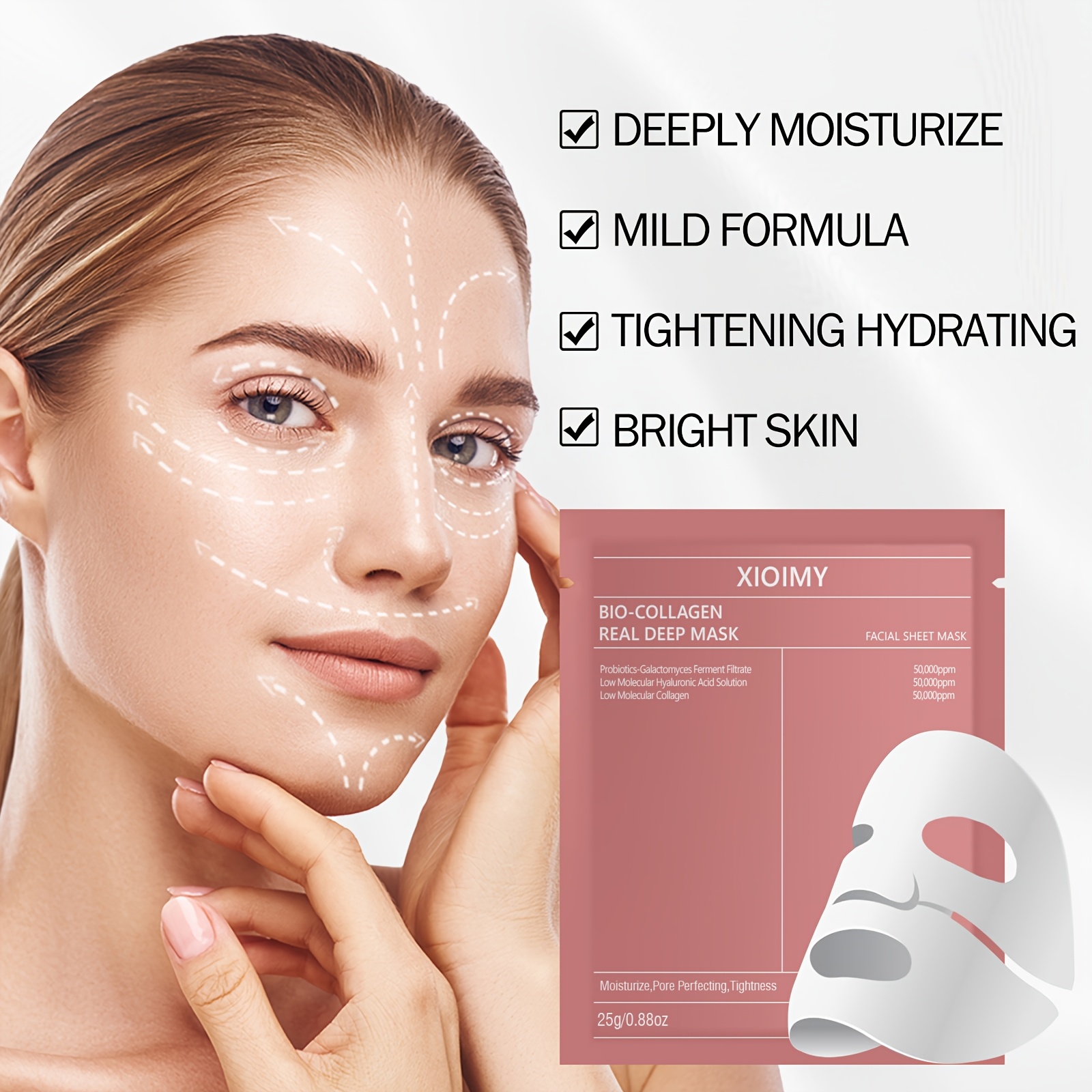 Xioimy Kollagen-Gel-Gesichtsmasken Anwendung