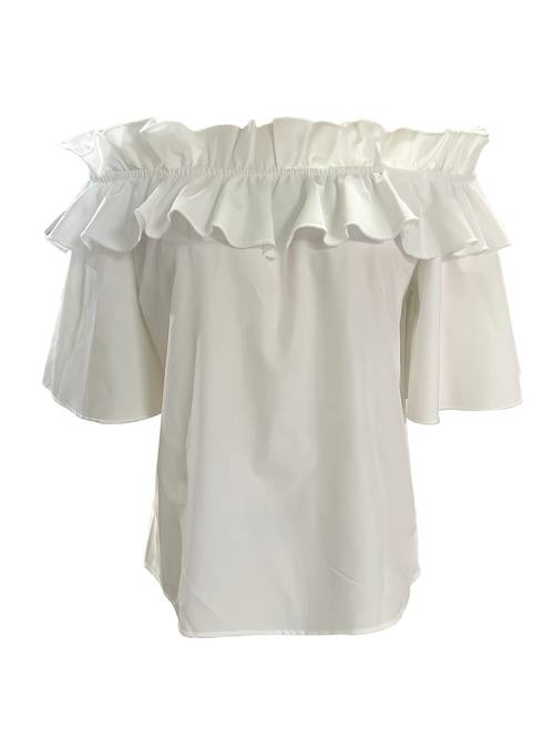 womens vintage off shoulder ruched top lace casual fashionable and elegant top