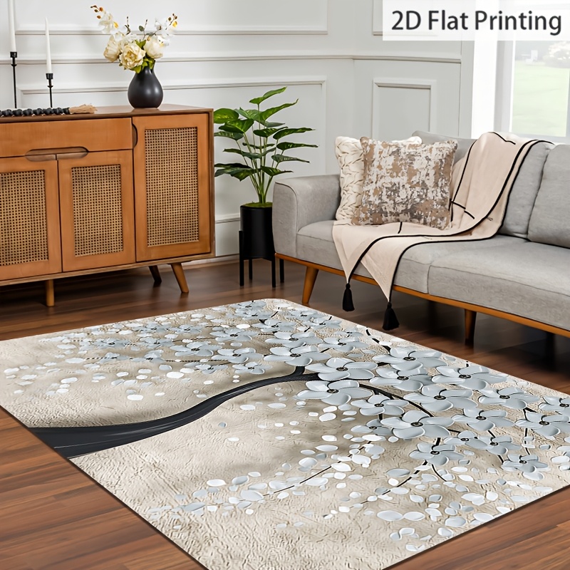 TEMU 2d Flat Kitchen Mat With Elegant, Lightweight Luxury Floral Pattern And Sponge Padding High-end, Stylish, Beautiful, Practical, And Machine