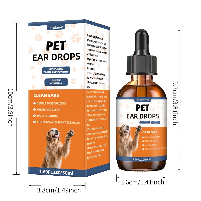 50ml Concentrated Pet Ear Care Drops, Quickly Removes Stubborn Earwax Residue, Soothes Sensitive Ear Canal Skin, Improves Excessive Ear Canal Secretions, Suitable for Both Cats and Dogs, a Great Grooming and Care Product - Image 7