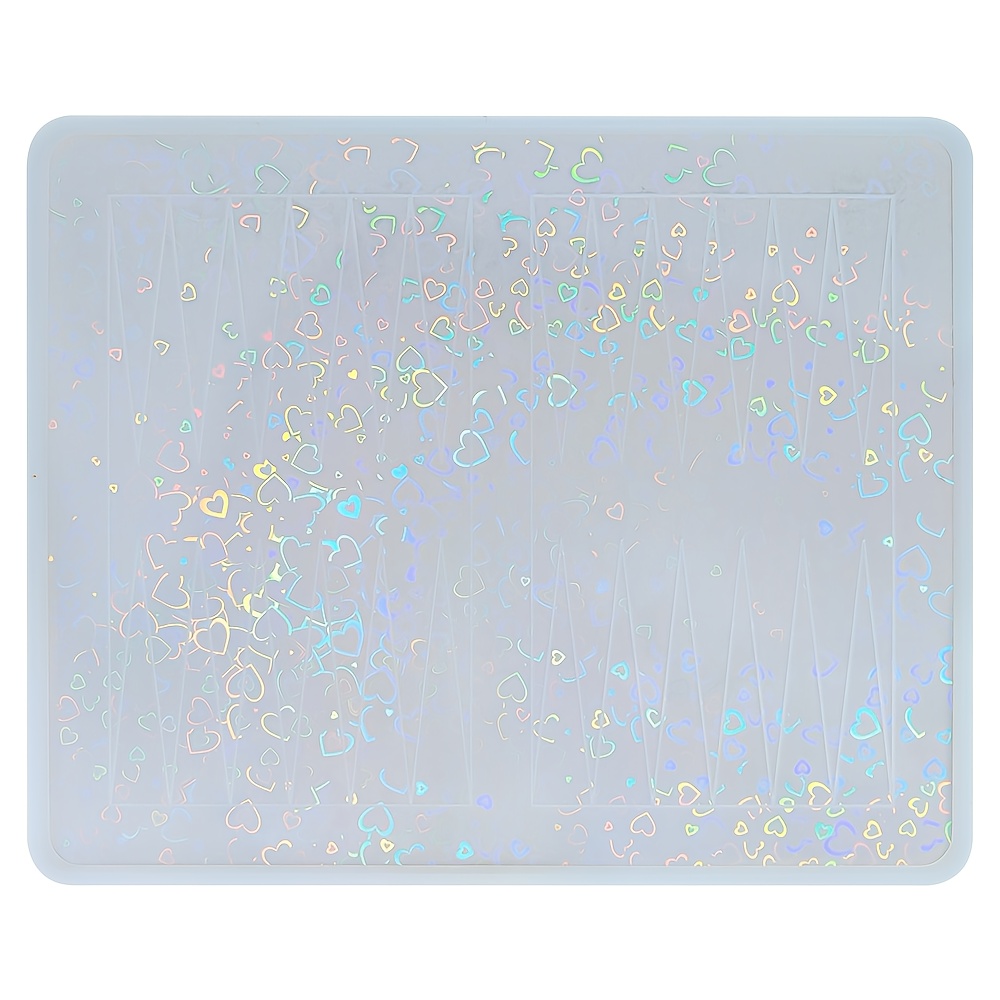 TEMU Holographische Backgammon-Harzform, Holographische Spiele-Silikonform, Harz-Bastelform für Backgammon, Epoxidharzform; Feiertagsgeschenk,