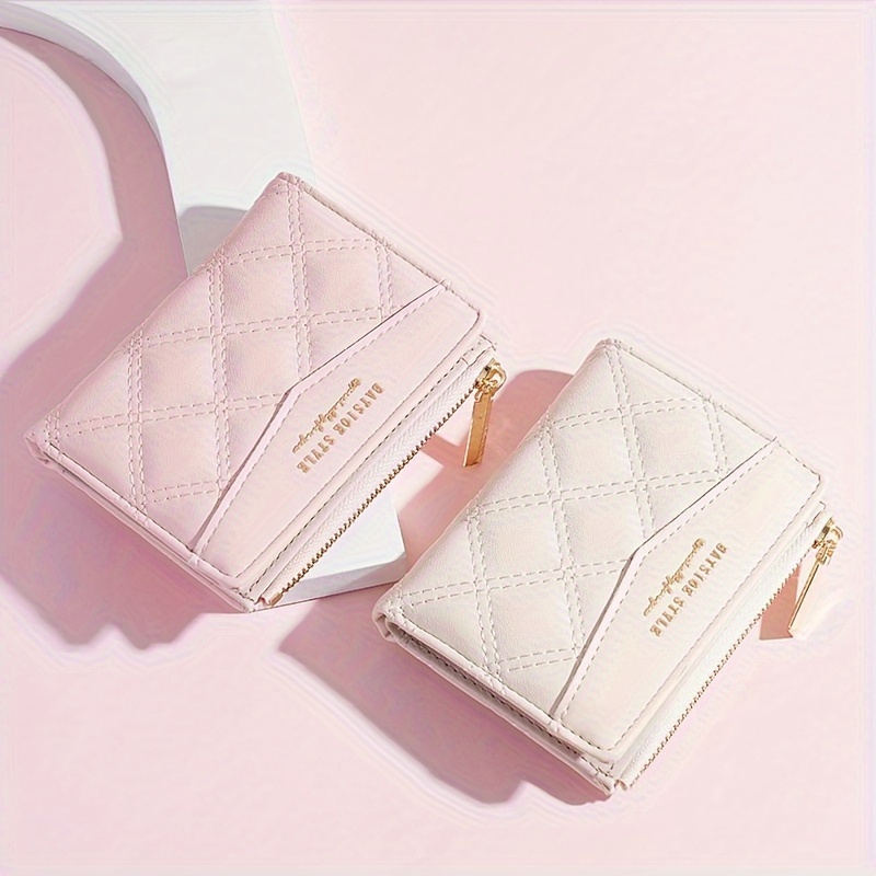 

Mini Compact Wallet With Multiple Card Slots, Simple & Elegance Style Pu Material Coin Purse(3.46''x 0.68''x 4.52'')