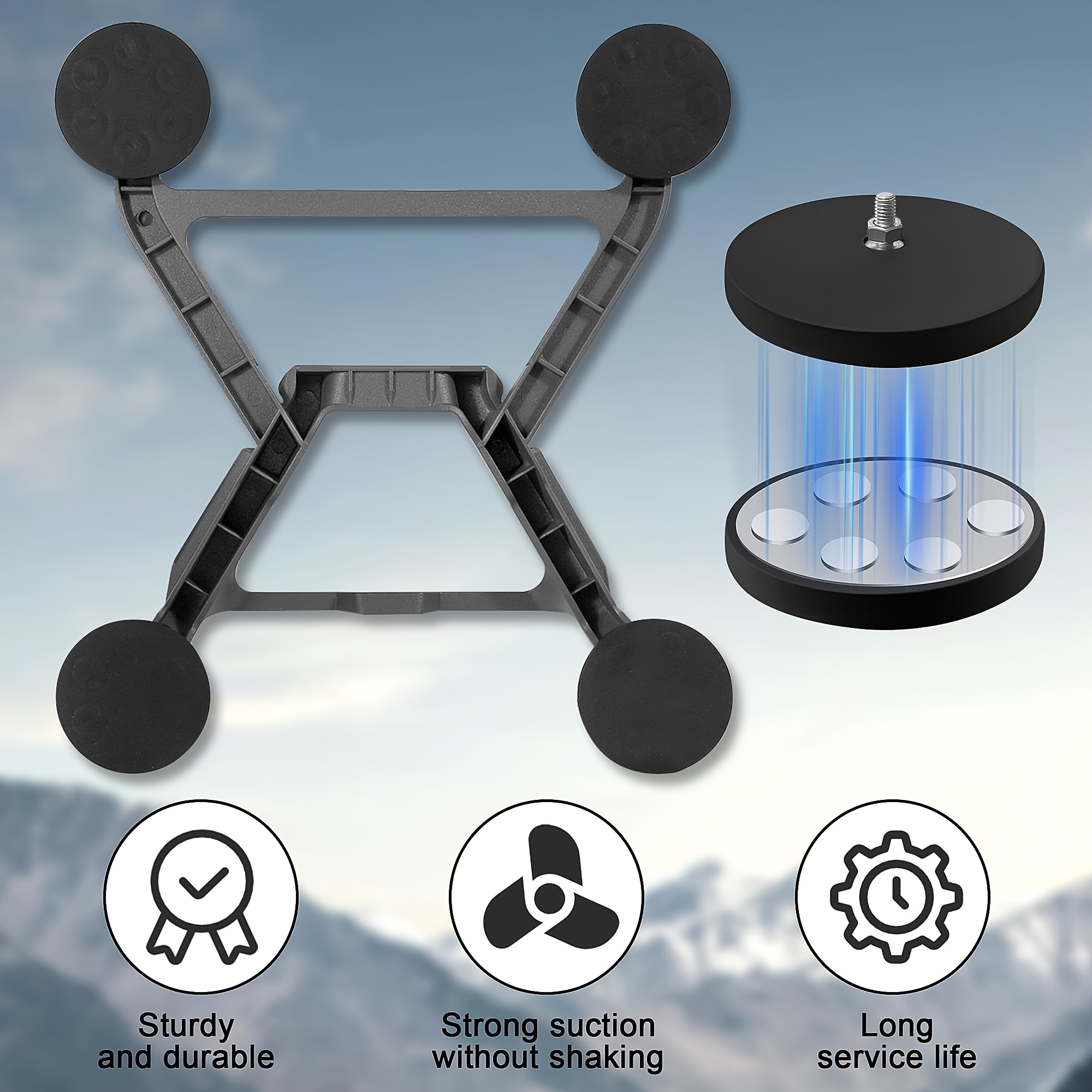 starlink mini magnetic car roof mount quick release durable aluminum alloy kit for rvs boats yachts trucks Product details 5