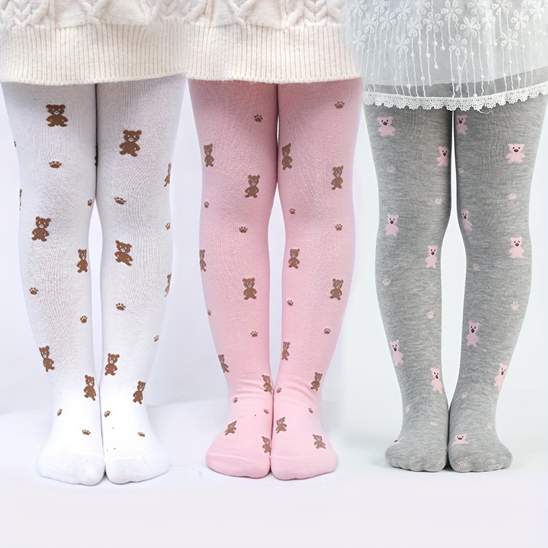 Image of 1pc/2pcs/3pcs Set Clothing Girls' Tights Baby Leggings Kids Footless Socks For Outdoor 3-5-7-9 Years