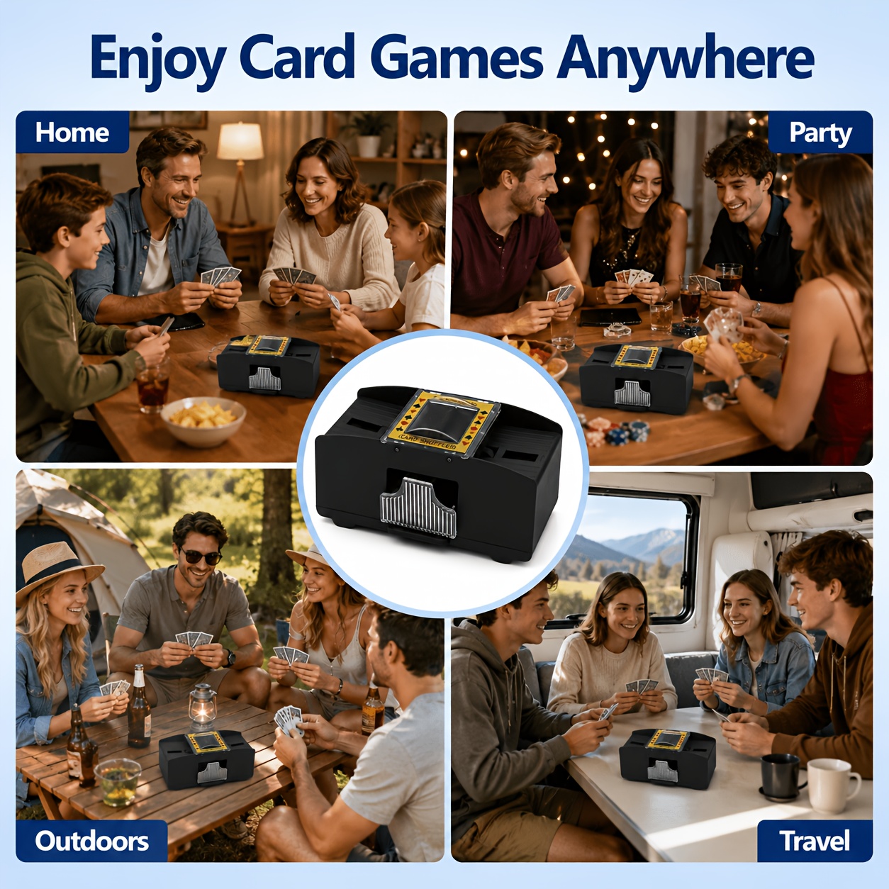 Professional Electric Card Shuffler for Home Games