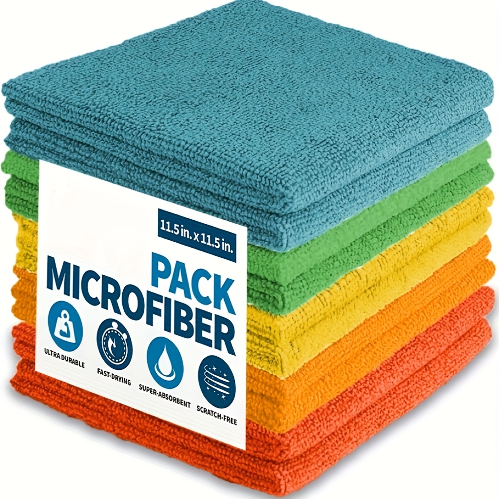 5pcs Microfiber Cleaning Cloths Non Material Durable Super