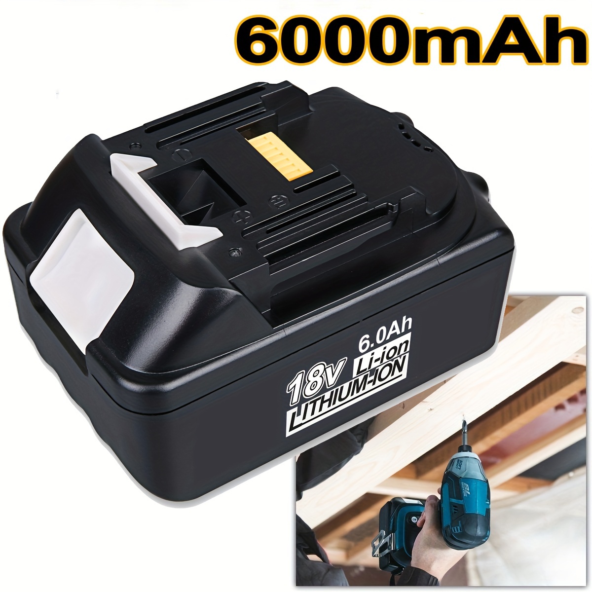 

1pack/2pack Upgrade 18v 6000mah Bl1860 Battery Replace For Makita Bl1860b Bl1860b-2 Bl1850 Bl1850b Bl1840 Bl1840b Bl1830 Bl1830b Bl1820 Bl1815 Bl1815b -400 194204-5 Drill Tools