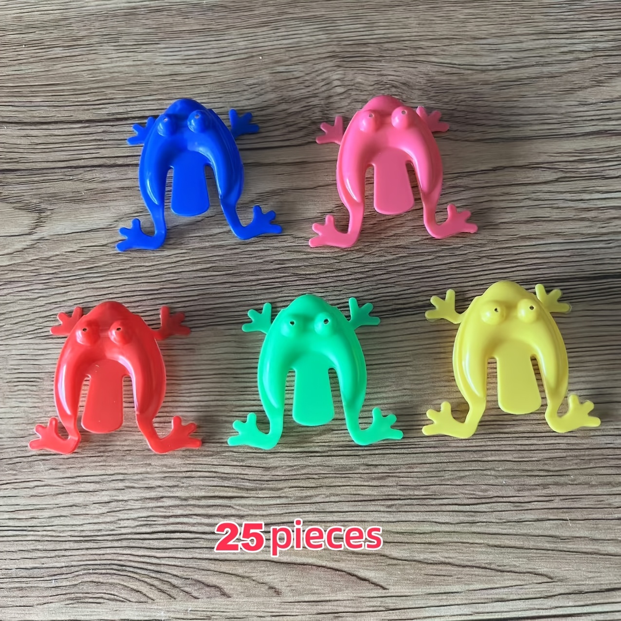 TEMU 25 Rane Rimbalzanti Colorate, Bomboniere per Bambini, Gioco da Tavolo, Ornamento da Scrivania, Gioco per Feste, Giocattoli per Bambini,
