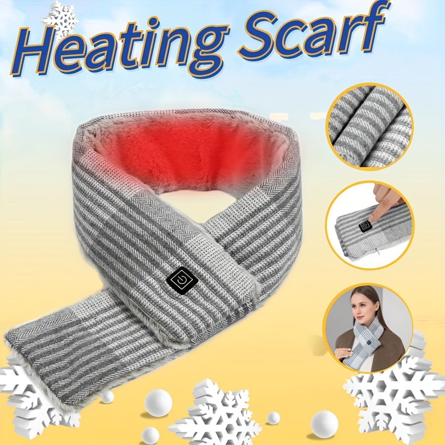 

Intelligent Heating Scarf Usb Charging Heating Scarf With 3- Adjustable Neck Insulation Heating Scarf Washable (including 3000mah Battery)