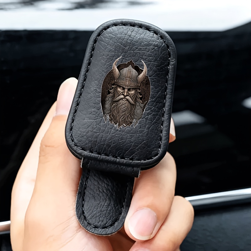 TEMU 1pc 2d Flat Printing Multifunctional Car Visor Sunglasses Organizer Storage Clip Universal Vehicle Sunglass Holder For Eyewear Cards And Small