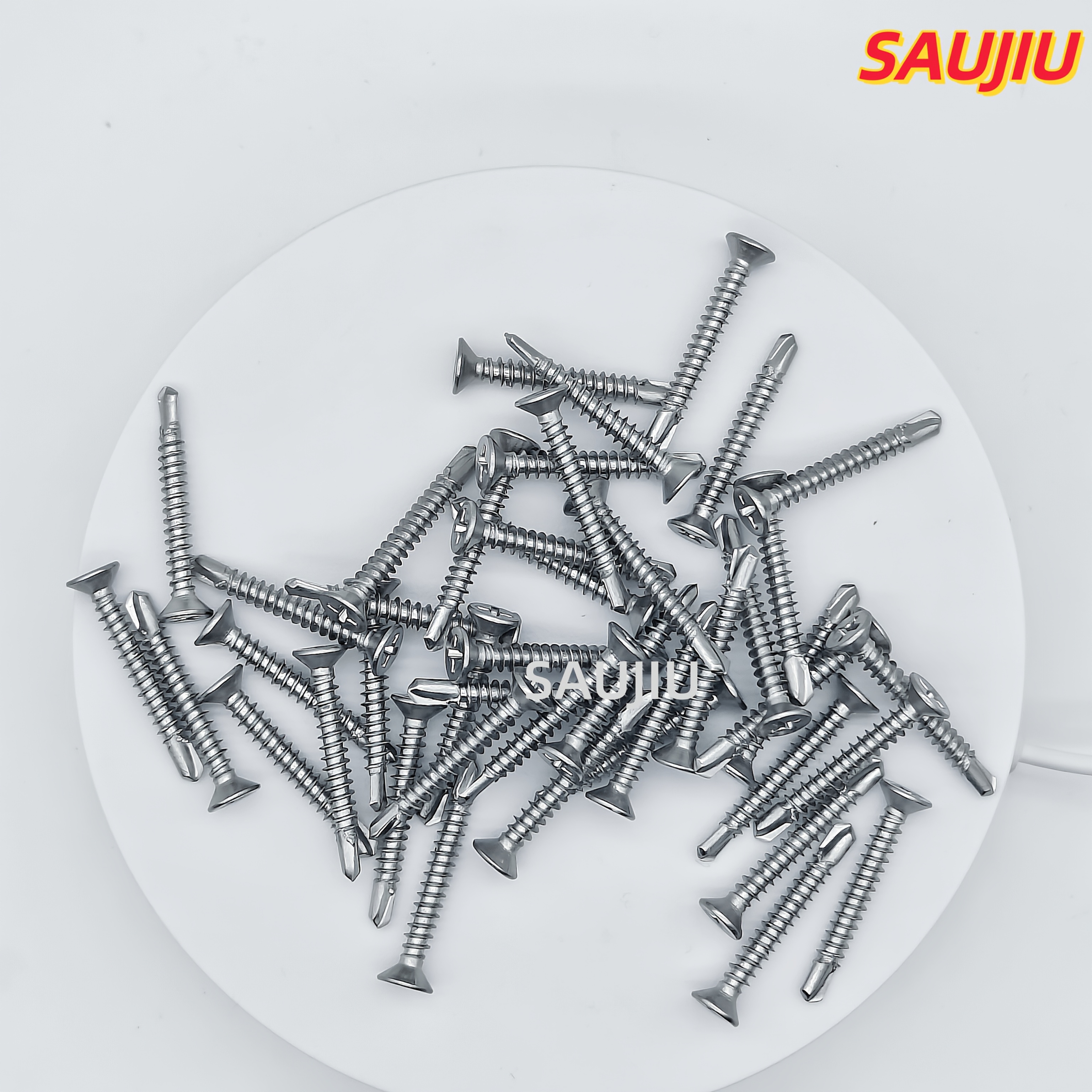TEMU 1/50pcs autofilettante a testa piatta Phillips in acciaio inossidabile 410 #8 (4,2 mm) antiscivolo - Fissaggi metallici versatili per mobili,