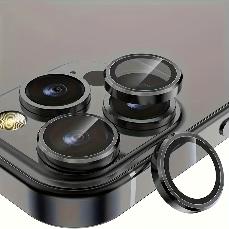 Lens Tempered Glass Protector For Iphone 16 15 14 Plus For 13 For 12 13 Pro Lens Cover Film Black
