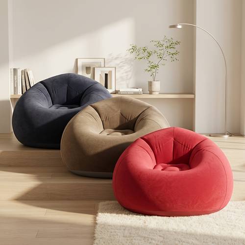 inflatable sofa chair soft comfortable outdoor lazy seat tatami chair sofa cover lazy sofa circular single sofa living room break outdoor picnic camping fathers day gift