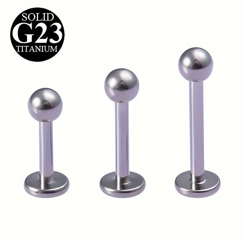 G23 Titanium Steel Lip Ring & Stud Earrings Set