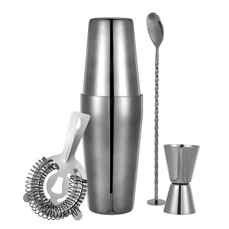 TEMU Edelstahl-Cocktail-Shaker-Set für Zuhause, Abendessen und Geburtstagsfeiern