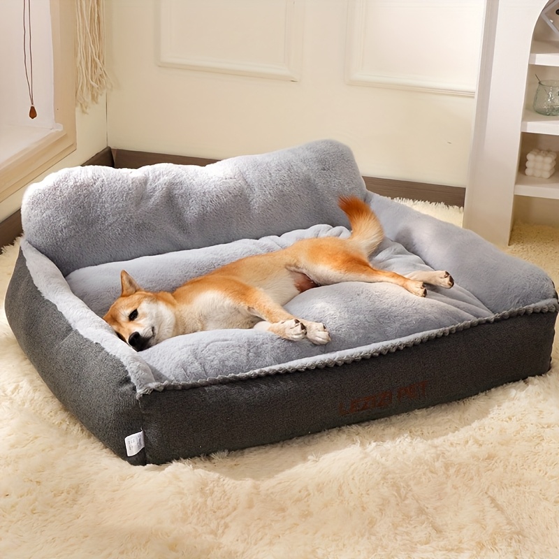 cozy   soft comfortable dog bed with high pillow protection durable polyester washable ideal for small medium large breeds pet bed   bed soft texture Product details 2
