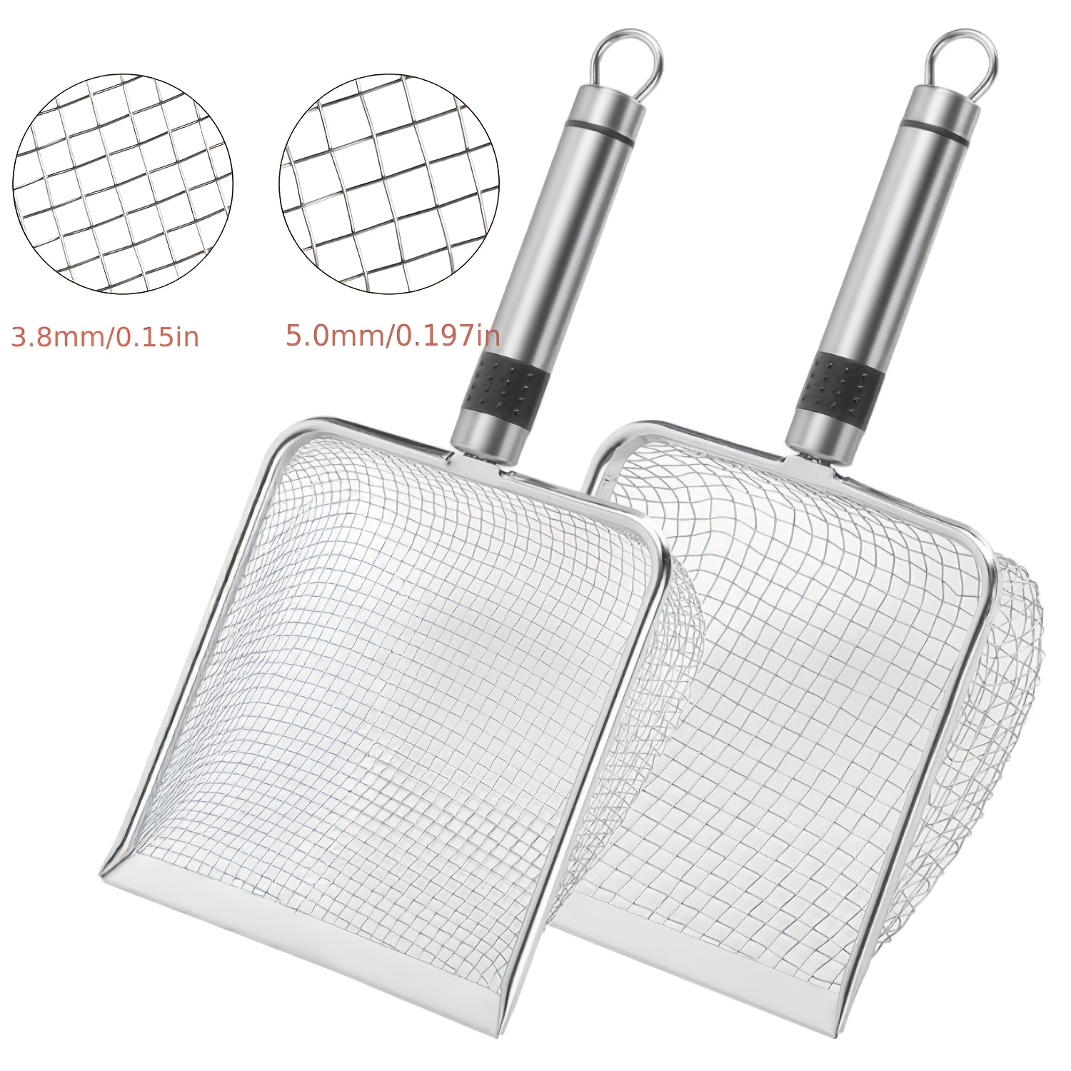 TEMU 2/4 Garden Soil Sieves, 2/2.8/3.8/5mm Garden Mesh Screens, Garden Sand Sifters For Sifting Soil, Sand, Stones, Dirt, Compost, Suitable For Pets,