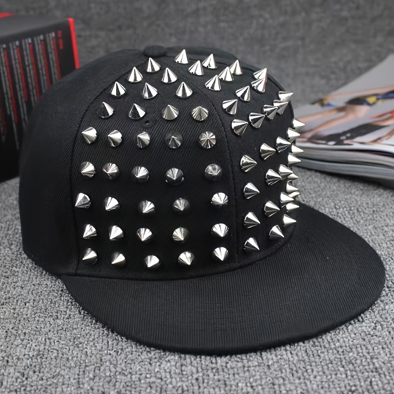 1pc European/ Gypsophila Small Soft Rivet Baseball Cap, Hip-hop Flat Brim Hat, Spring/summer Duckbill Cap