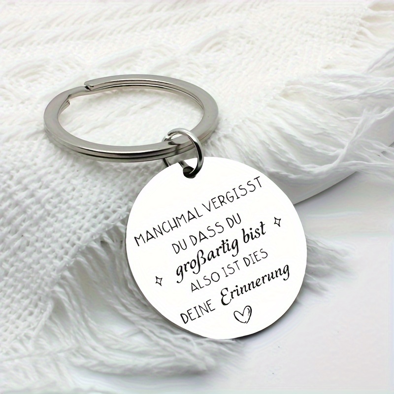 Image of Metal Keychain You You're Great Keychain Encourager Gift Farewell Gift Keychain For Women