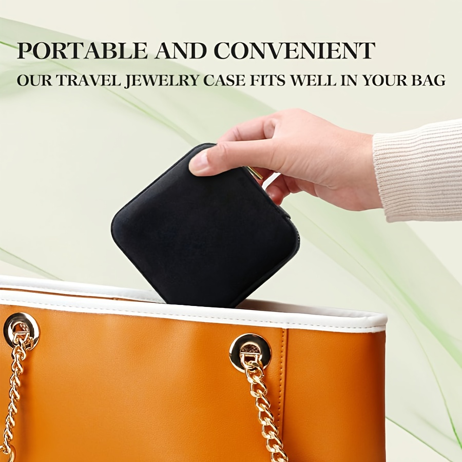Leather Small Jewelry Storage Box, Portable Earring Organizer