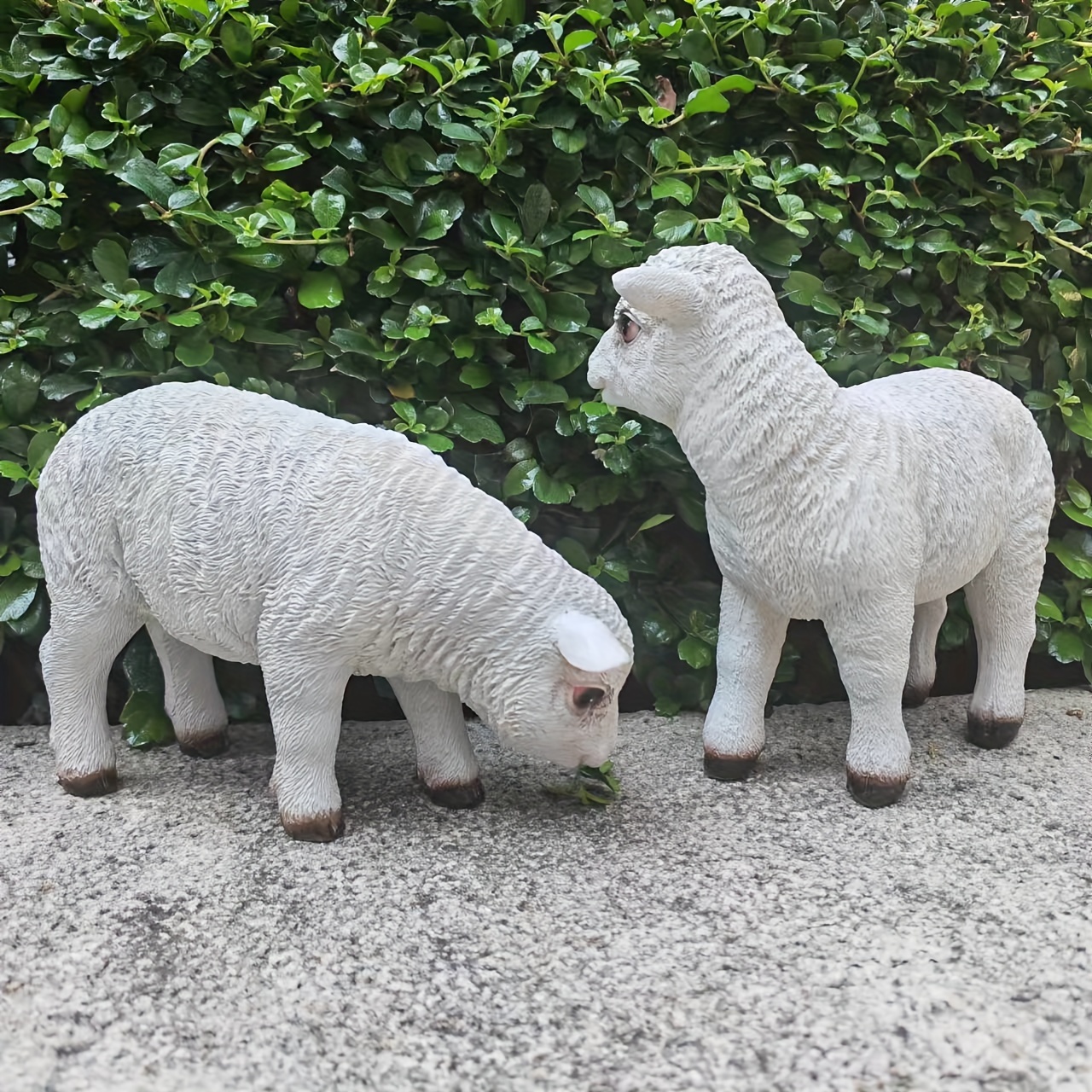 A Pair Of Aries Statues, Resin Landscape Sculptures, Designed For Outdoor Decoration - Perfect For Gardens, Lawns, Patios, Room Table Decor, Office Planter Decoration, Eid Al-fitr (ramadan)