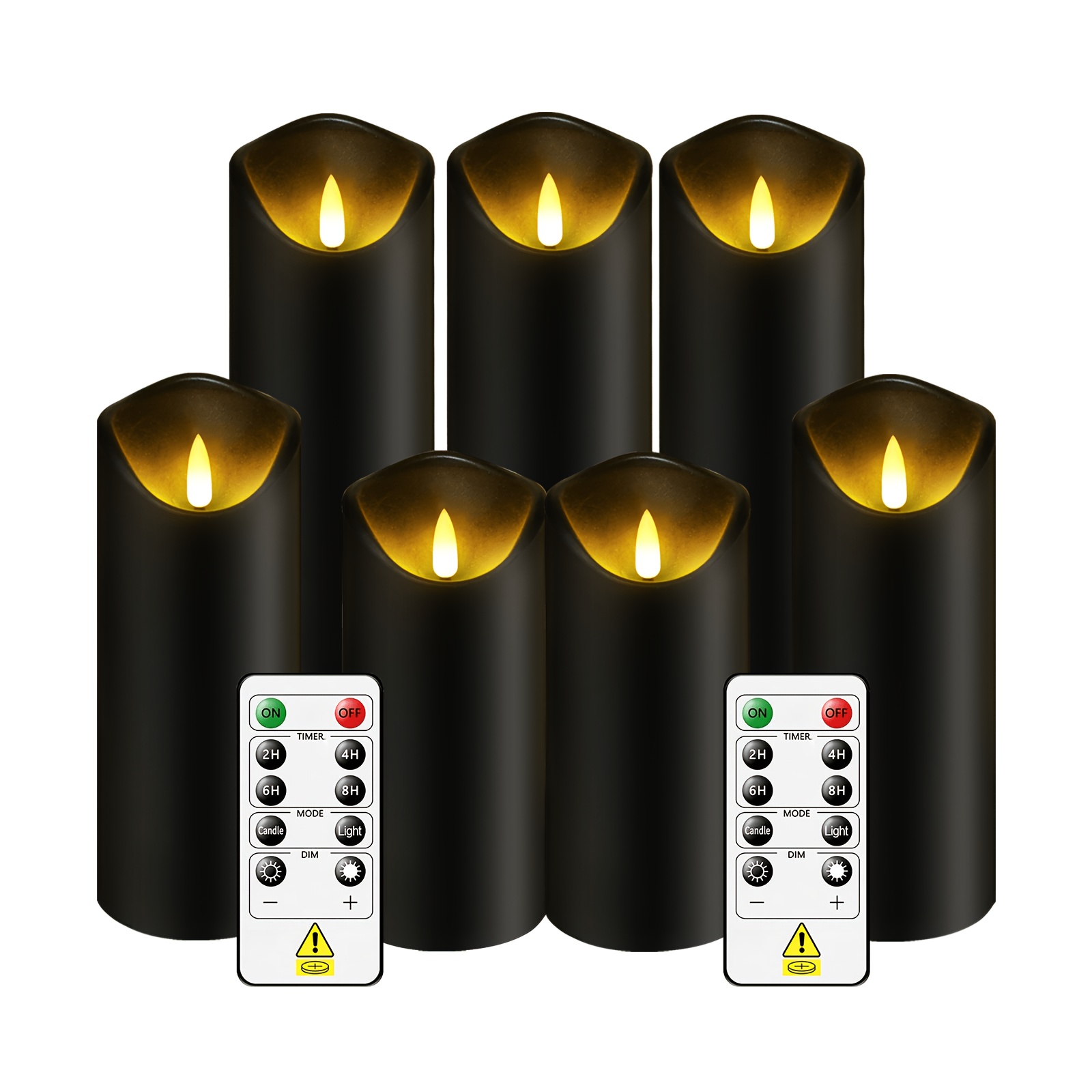 Image of 7pcs Sasigeiaa Flickering Flameless Led Candles With 2 Remote Controls And Timers, Ideal For Romantic And Bedroom Decorations. Halloween Ornaments And Home Ambiance Decor