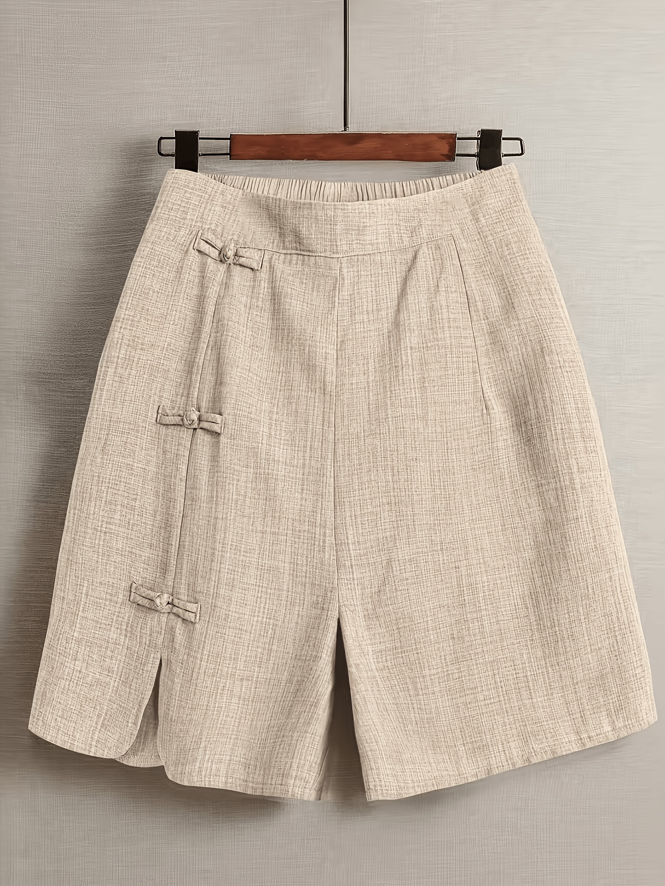 womens summer casual shorts with elastic waistband versatile fashionable daily elegant womens shorts cu s