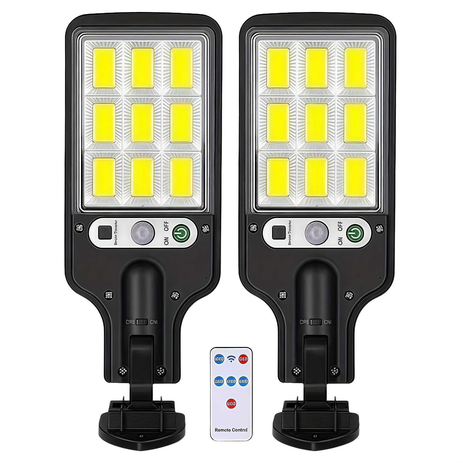 TEMU 2pack/4pack Outdoor Solar Street Light, Ip54, Outdoor Motion Sensor Light With 108 Lamp Beads, 3 (auto-off When People Leave/ Dim Light When